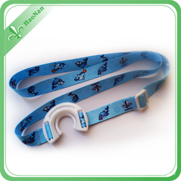 Kundenspezifische weiße Farbe Wasserflasche Halter Polyester Lanyard